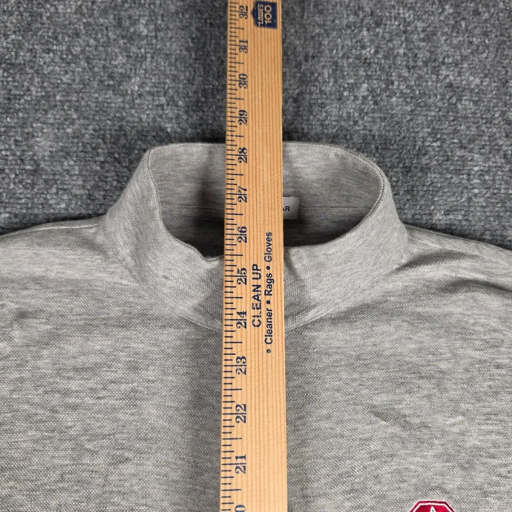 Stanford University Peter Millar Crown Comfort Quarter Zip Pullover Men M Gray